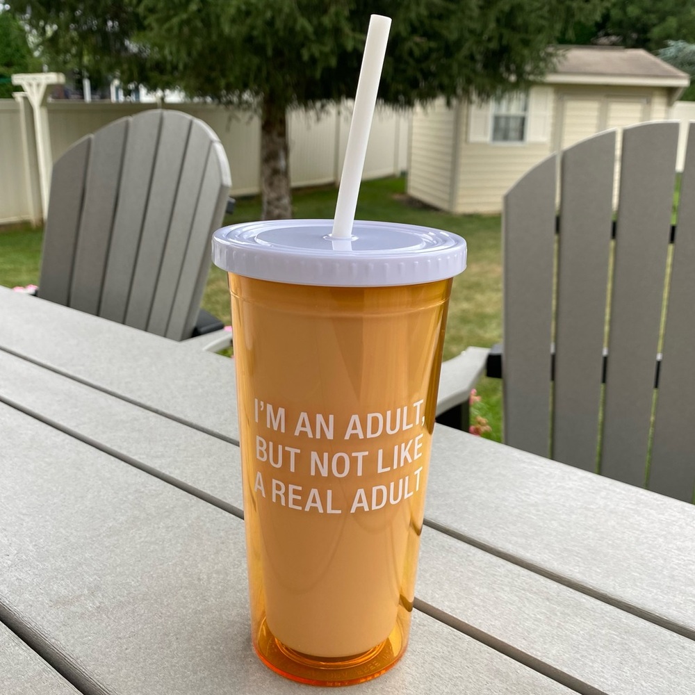 “I’m an adult, but not like a real adult” Plastic Tumbler Cup